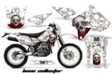 Graphics Kit Decal Sticker Wrap + # Plates For Suzuki DRZ400S 2000-2018 BONES WHITE