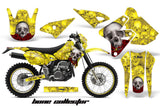 Graphics Kit Decal Sticker Wrap + # Plates For Suzuki DRZ400S 2000-2018 BONES YELLOW