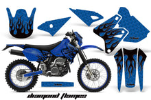 Load image into Gallery viewer, Graphics Kit Decal Sticker Wrap + # Plates For Suzuki DRZ400S 2000-2018 DIAMOND FLAMES BLACK BLUE-atv motorcycle utv parts accessories gear helmets jackets gloves pantsAll Terrain Depot