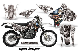 Graphics Kit Decal Sticker Wrap + # Plates For Suzuki DRZ400S 2000-2018 HATTER SILVER WHITE-atv motorcycle utv parts accessories gear helmets jackets gloves pantsAll Terrain Depot