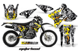 Graphics Kit Decal Sticker Wrap + # Plates For Suzuki DRZ400S 2000-2018 MOTORHEAD BLACK