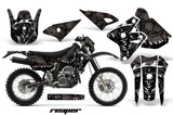 Graphics Kit Decal Sticker Wrap + # Plates For Suzuki DRZ400S 2000-2018 REAPER BLACK