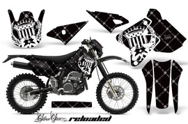 Graphics Kit Decal Sticker Wrap + # Plates For Suzuki DRZ400S 2000-2018 RELOADED WHITE BLACK-atv motorcycle utv parts accessories gear helmets jackets gloves pantsAll Terrain Depot