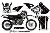 Graphics Kit Decal Sticker Wrap + # Plates For Suzuki DRZ400S 2000-2018 RELOADED WHITE BLACK