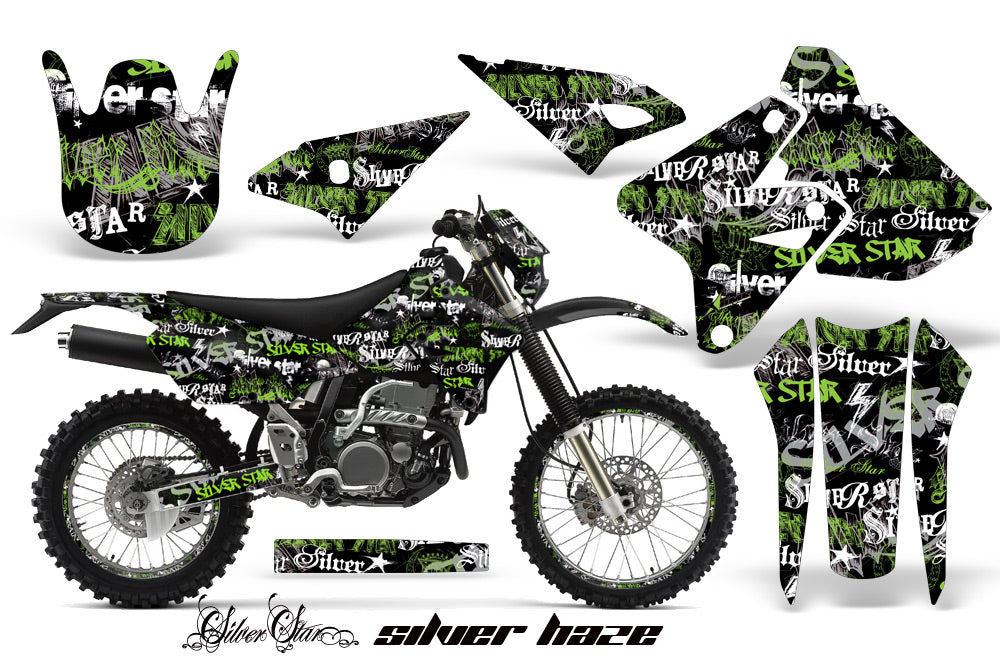 Graphics Kit Decal Sticker Wrap + # Plates For Suzuki DRZ400S 2000-2018 SSSH GREEN BLACK-atv motorcycle utv parts accessories gear helmets jackets gloves pantsAll Terrain Depot