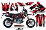 Dirt Bike Graphics Kit Decal Sticker Wrap For Suzuki DRZ400SM 2000-2018 ATTACK RED