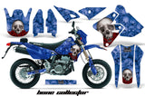 Dirt Bike Graphics Kit Decal Sticker Wrap For Suzuki DRZ400SM 2000-2018 BONES BLUE