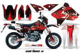 Graphics Kit Decal Sticker Wrap + # Plates For Suzuki DRZ400SM 2000-2018 CARBONX RED