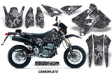 Dirt Bike Graphics Kit Decal Sticker Wrap For Suzuki DRZ400SM 2000-2018 CAMOPLATE BLACK