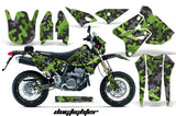 Graphics Kit Decal Sticker Wrap + # Plates For Suzuki DRZ400SM 2000-2018 DOG FIGHT GREEN