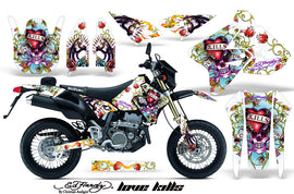Dirt Bike Graphics Kit Decal Sticker Wrap For Suzuki DRZ400SM 2000-2018 EDHLK WHITE-atv motorcycle utv parts accessories gear helmets jackets gloves pantsAll Terrain Depot