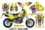 Dirt Bike Graphics Kit Decal Sticker Wrap For Suzuki DRZ400SM 2000-2018 EDHLK YELLOW