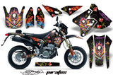 Dirt Bike Graphics Kit Decal Sticker Wrap For Suzuki DRZ400SM 2000-2018 EDHP BLACK