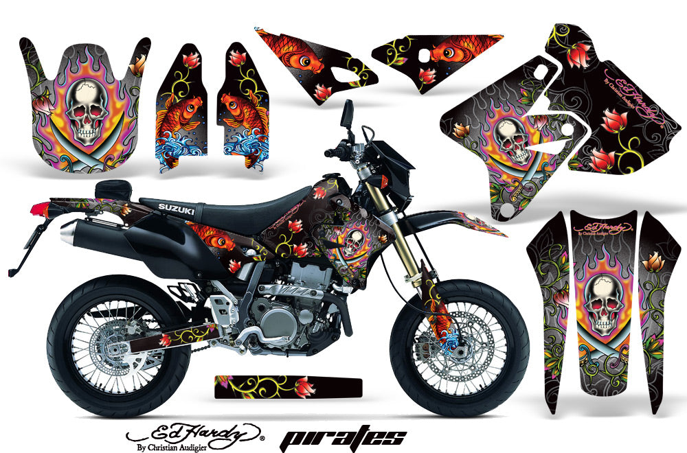 Dirt Bike Graphics Kit Decal Sticker Wrap For Suzuki DRZ400SM 2000-2018 EDHP SILVER-atv motorcycle utv parts accessories gear helmets jackets gloves pantsAll Terrain Depot