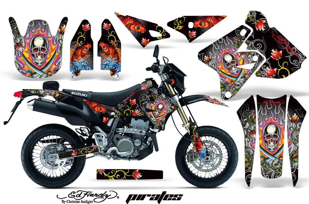 Dirt Bike Graphics Kit Decal Sticker Wrap For Suzuki DRZ400SM 2000-2018 EDHP WHITE-atv motorcycle utv parts accessories gear helmets jackets gloves pantsAll Terrain Depot