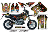 Dirt Bike Graphics Kit Decal Sticker Wrap For Suzuki DRZ400SM 2000-2018 EDHP YELLOW