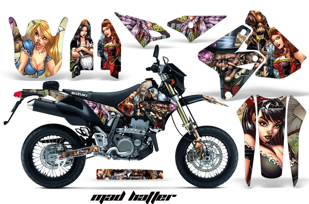 Dirt Bike Graphics Kit Decal Sticker Wrap For Suzuki DRZ400SM 2000-2018 HATTER FULL COLOR-atv motorcycle utv parts accessories gear helmets jackets gloves pantsAll Terrain Depot