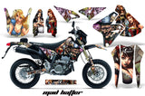 Dirt Bike Graphics Kit Decal Sticker Wrap For Suzuki DRZ400SM 2000-2018 HATTER FULL COLOR