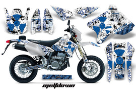 Dirt Bike Graphics Kit Decal Sticker Wrap For Suzuki DRZ400SM 2000-2018 MELTDOWN BLUE WHITE-atv motorcycle utv parts accessories gear helmets jackets gloves pantsAll Terrain Depot