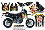 Dirt Bike Graphics Kit Decal Sticker Wrap For Suzuki DRZ400SM 2000-2018 MOTO MANDY RED BLACK