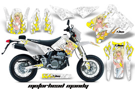 Dirt Bike Graphics Kit Decal Sticker Wrap For Suzuki DRZ400SM 2000-2018 MOTO MANDY WHITE-atv motorcycle utv parts accessories gear helmets jackets gloves pantsAll Terrain Depot