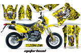 Dirt Bike Graphics Kit Decal Sticker Wrap For Suzuki DRZ400SM 2000-2018 MOTORHEAD YELLOW