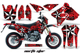 Graphics Kit Decal Sticker Wrap + # Plates For Suzuki DRZ400SM 2000-2018 NORTHSTAR RED