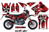 Graphics Kit Decal Sticker Wrap + # Plates For Suzuki DRZ400SM 2000-2018 NORTHSTAR RED