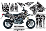 Graphics Kit Decal Sticker Wrap + # Plates For Suzuki DRZ400SM 2000-2018 NORTHSTAR SILVER