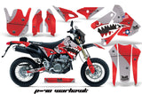 Dirt Bike Graphics Kit Decal Sticker Wrap For Suzuki DRZ400SM 2000-2018 WARHAWK RED