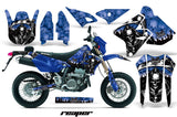Dirt Bike Graphics Kit Decal Sticker Wrap For Suzuki DRZ400SM 2000-2018 REAPER BLUE