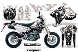 Dirt Bike Graphics Kit Decal Sticker Wrap For Suzuki DRZ400SM 2000-2018 REAPER WHITE