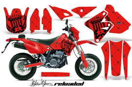 Dirt Bike Graphics Kit Decal Sticker Wrap For Suzuki DRZ400SM 2000-2018 RELOADED BLACK RED-atv motorcycle utv parts accessories gear helmets jackets gloves pantsAll Terrain Depot