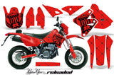Dirt Bike Graphics Kit Decal Sticker Wrap For Suzuki DRZ400SM 2000-2018 RELOADED BLACK RED
