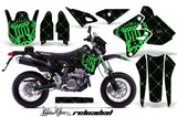 Dirt Bike Graphics Kit Decal Sticker Wrap For Suzuki DRZ400SM 2000-2018 RELOADED GREEN BLACK