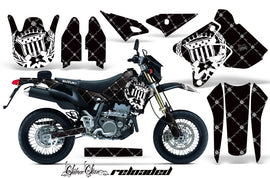 Dirt Bike Graphics Kit Decal Sticker Wrap For Suzuki DRZ400SM 2000-2018 RELOADED WHITE BLACK-atv motorcycle utv parts accessories gear helmets jackets gloves pantsAll Terrain Depot