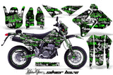 Graphics Kit Decal Sticker Wrap + # Plates For Suzuki DRZ400SM 2000-2018 SSSH GREEN BLACK