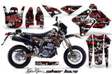 Dirt Bike Graphics Kit Decal Sticker Wrap For Suzuki DRZ400SM 2000-2018 SSSH RED BLACK