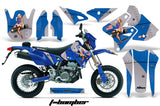 Dirt Bike Graphics Kit Decal Sticker Wrap For Suzuki DRZ400SM 2000-2018 TBOMBER BLUE