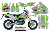 Dirt Bike Graphics Kit Decal Sticker Wrap For Suzuki DRZ400SM 2000-2018 TBOMBER GREEN
