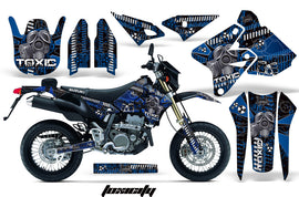 Dirt Bike Graphics Kit Decal Sticker Wrap For Suzuki DRZ400SM 2000-2018 TOXIC BLUE BLACK-atv motorcycle utv parts accessories gear helmets jackets gloves pantsAll Terrain Depot