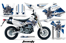 Dirt Bike Graphics Kit Decal Sticker Wrap For Suzuki DRZ400SM 2000-2018 TOXIC BLUE WHITE-atv motorcycle utv parts accessories gear helmets jackets gloves pantsAll Terrain Depot