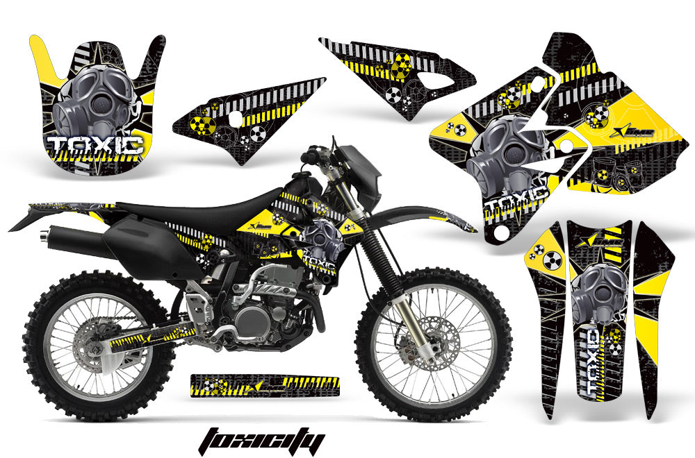 Dirt Bike Graphics Kit Decal Sticker Wrap For Suzuki DRZ400SM 2000-2018 TOXIC YELLOW BLACK-atv motorcycle utv parts accessories gear helmets jackets gloves pantsAll Terrain Depot