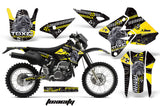 Dirt Bike Graphics Kit Decal Sticker Wrap For Suzuki DRZ400SM 2000-2018 TOXIC YELLOW BLACK