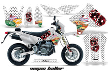 Load image into Gallery viewer, Dirt Bike Graphics Kit Decal Sticker Wrap For Suzuki DRZ400SM 2000-2018 VEGAS WHITE-atv motorcycle utv parts accessories gear helmets jackets gloves pantsAll Terrain Depot