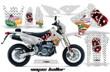 Dirt Bike Graphics Kit Decal Sticker Wrap For Suzuki DRZ400SM 2000-2018 VEGAS WHITE