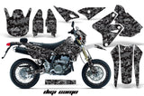 Graphics Kit Decal Sticker Wrap + # Plates For Suzuki DRZ400SM 2000-2018 DIGICAMO BLACK