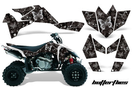 ATV Graphics Kit Quad Decal Sticker Wrap For Suzuki LTR450 2006-2009 BUTTERFLIES SILVER BLACK-atv motorcycle utv parts accessories gear helmets jackets gloves pantsAll Terrain Depot