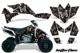 ATV Graphics Kit Quad Decal Sticker Wrap For Suzuki LTR450 2006-2009 BUTTERFLIES SILVER BLACK