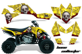 ATV Graphics Kit Quad Decal Sticker Wrap For Suzuki LTR450 2006-2009 BONES YELLOW-atv motorcycle utv parts accessories gear helmets jackets gloves pantsAll Terrain Depot